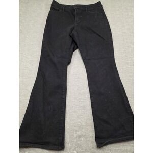 Express Black Curvy Boot Mid Rise Flare Jeans Womens Size 12R‎